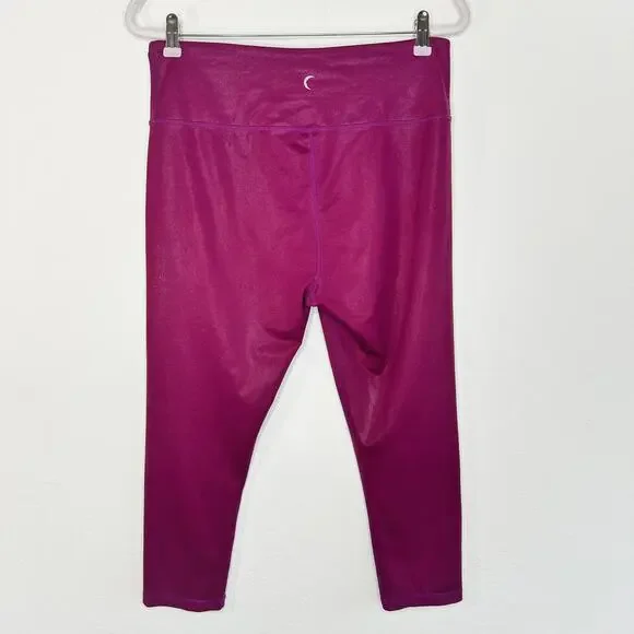 Zyia Active Metallic LNT Lipgloss Light n Tight Hi-Rise Capri Leggings 14 or 16 - Picture 9 of 12